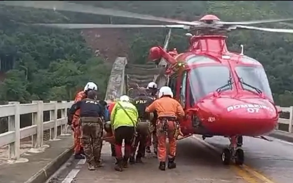 Primeiro resgate foi feito junto à ponte Ernesto Dorneles - Foto: Reprodução
