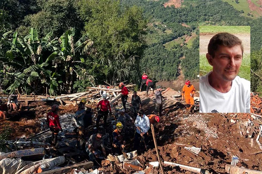 Mateus Tansini (foto menor) foi localizado na Linha Alcântara pelos bombeiros - Foto: Corpo de Bombeiros/Divulgação