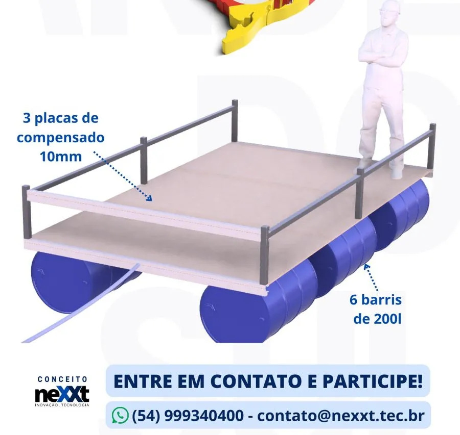 Ideia inicial é construir três balsas resgate - Foto: Divulgação