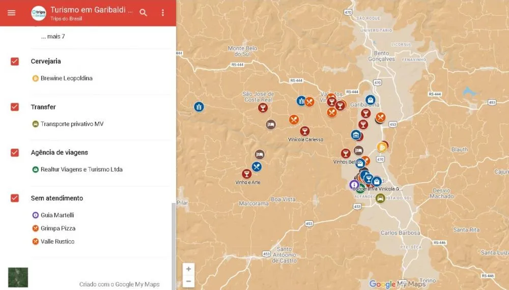 Mapa visa facilitar o acesso dos turistas aos principais pontos de interesse - Foto: Reprodução