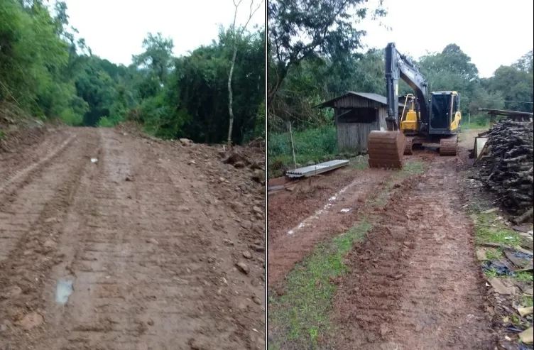 Máquinas voltam ao trabalho nesta sexta-feira para abrir a estrada de acesso à Linha Burati.
