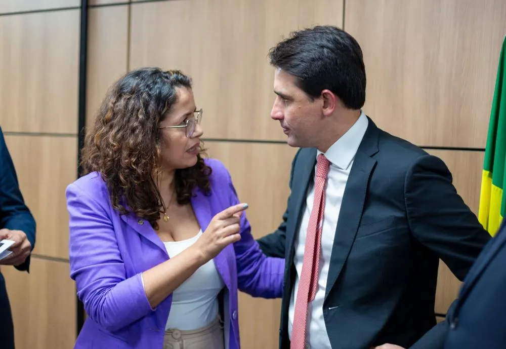 Deputada Denise Pessôa com o ministro de Portos e Aeroportos, Silvio Costa Filho