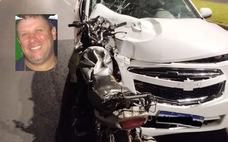 Motociclista morre em colisão entre motocicleta e automóvel