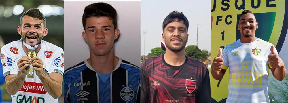 Anderson Paraíba, Léo, Gabriel Nereia e Daniel Dandan chegam para ajudar o Esportivo - Fotos: Divulgação