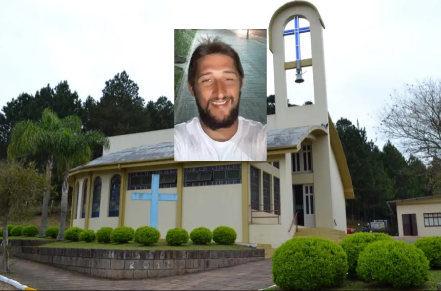 Richar Tapparello (foto menor) tinha 35 anos e foi velado na igreja da comunidade de Lajeado Bonito - Foto: Divulgação