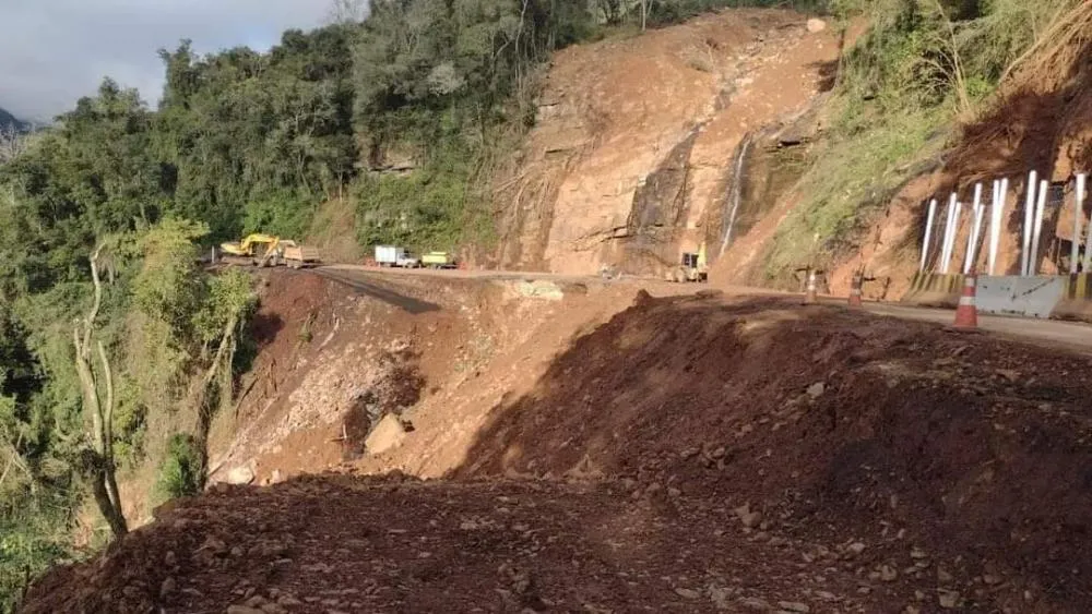 Quilômetro 189 da BR-470 é considerado o ponto mais crítico da rodovia - Foto: DNIT/Divulgação 