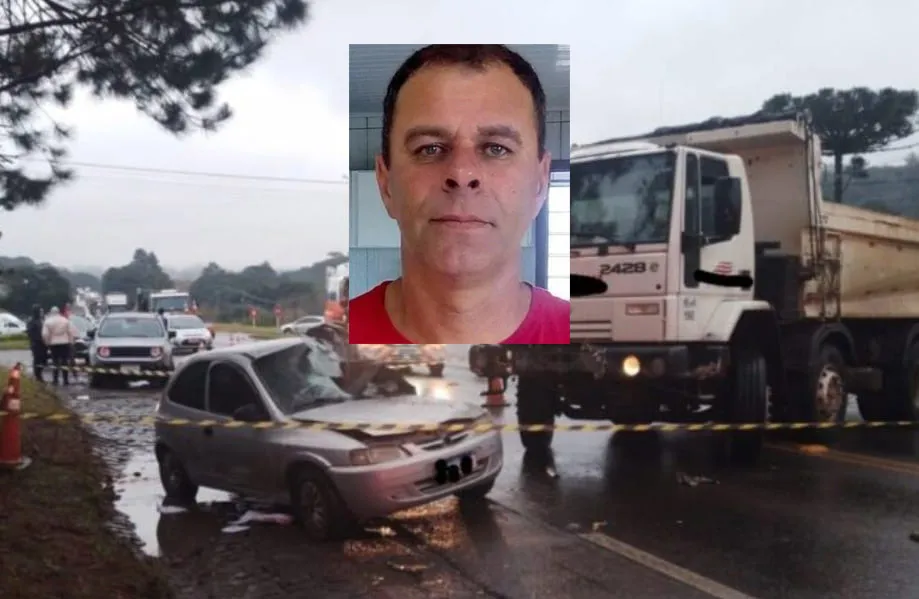 André Cardoso (foto menor) era o motorista do Celta atingido por um caminhão - Foto: Divulgação