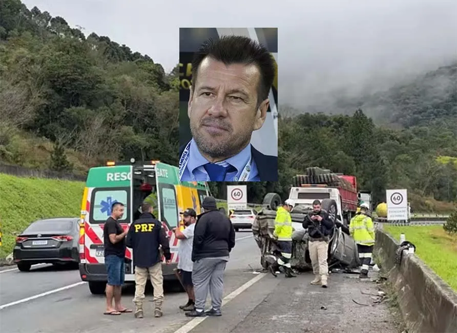 Capitão do tetra Dunga sofre grave acidente de trânsito