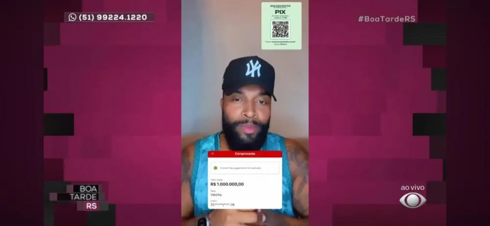 Nego Di teria doado R$ 100 em vez de R$ 1 milhão nas enchentes