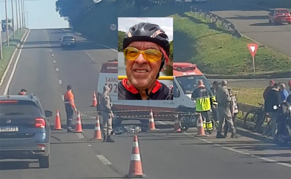 Genir Paulo dos Santos (foto menor) tinha 64 anos e era apaixonado pelo ciclismo - Foto: Divulgação