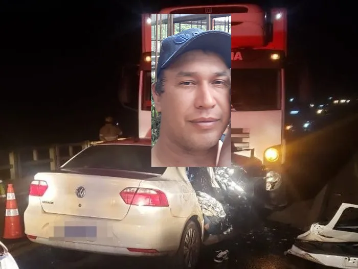 Moacir Soares do Nascimento (foto menor) foi uma das quatro vítimas fatais no acidente - Foto: Corpo de Bombeiros/Divulgação