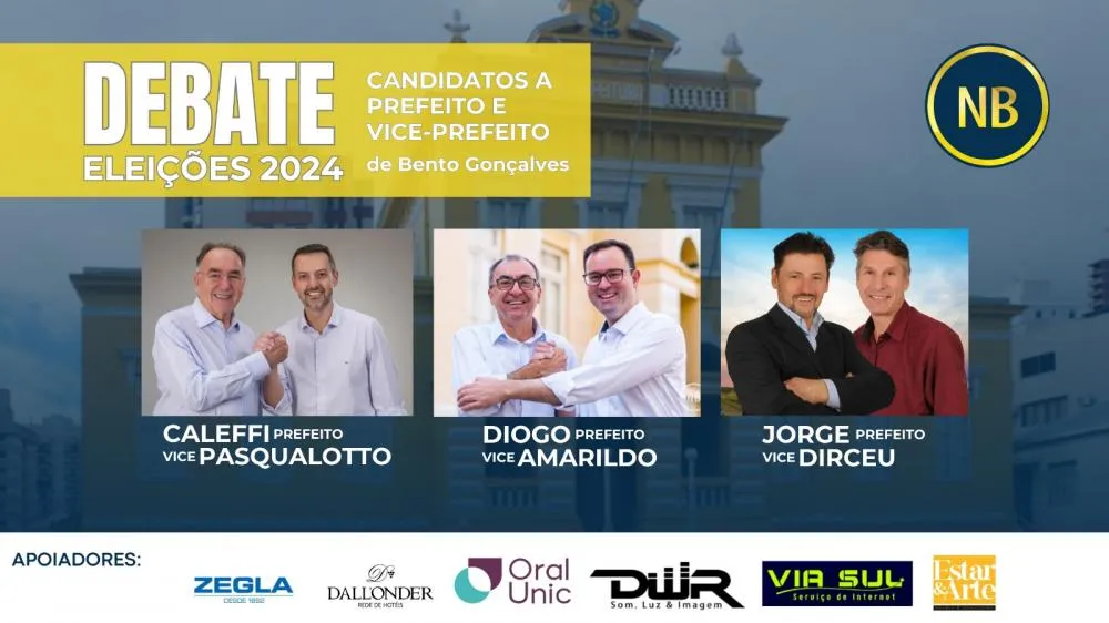NB Notícias promove debate entre os candidatos a prefeito e vice de Bento Gonçalves