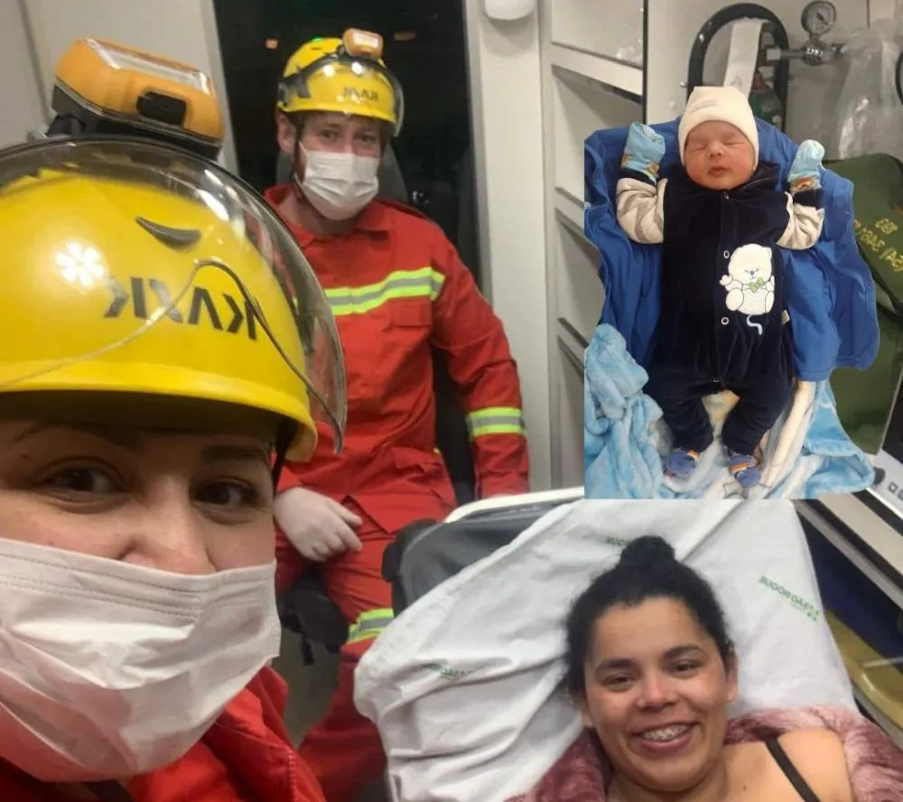 Bombeiros voluntários ajudam mãe em trabalho de parto a dar à luz