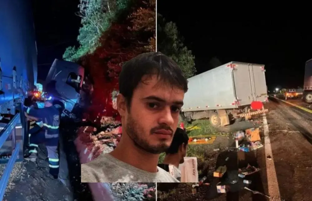 Colisão entre dois caminhões deixa uma pessoa morta e duas feridas