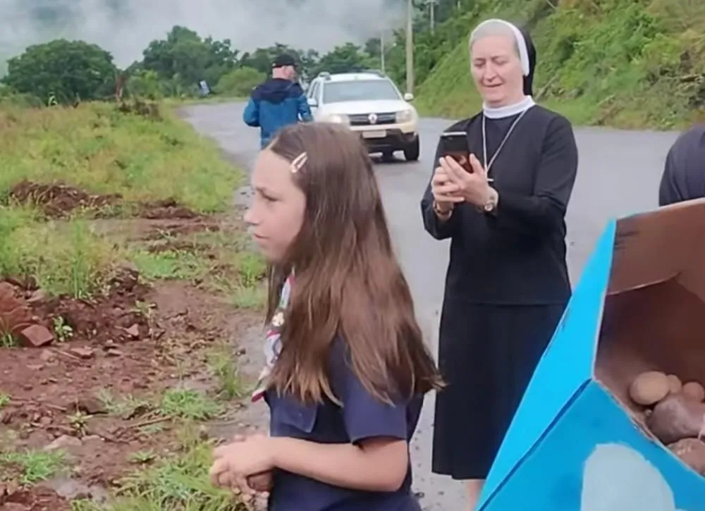 Irmã Solange Menegazzo acompanhou as atividades dos alunos 