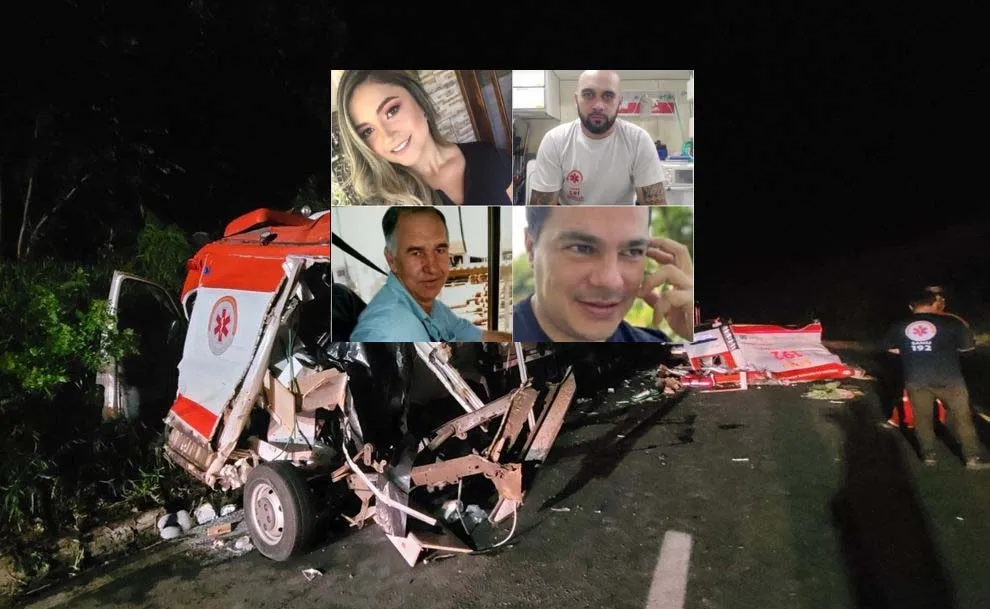 Brenda, Leandro, Alisson e Altair foram as vítimas fatais do acidente - Foto: PRF/Divulgação