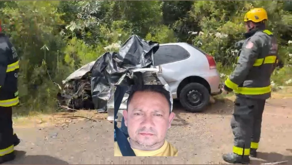 Homem morre em colisão entre carro e caminhão na RSC-453