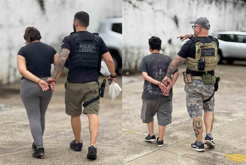 Mulheres de 19 e 26 anos foram capturadas na ação - Fotos: Polícia Civil/Especial