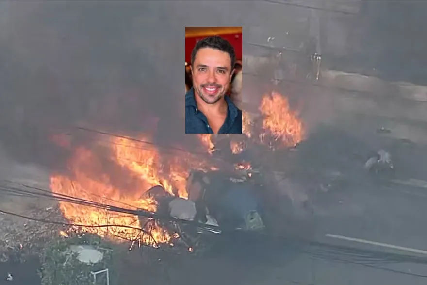 Aeronave era do advogado Márcio Carpena, que era o passageiro ao lado do piloto - Foto: Reprodução TV Globo/Especial