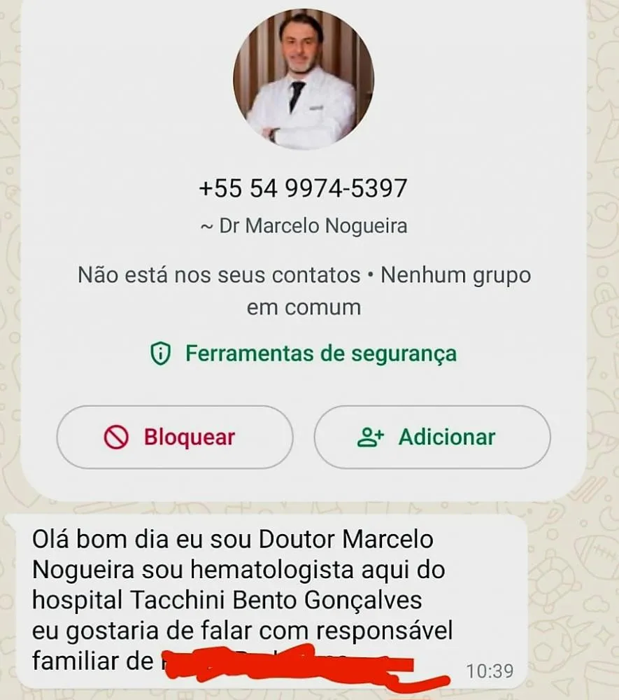 Falso médico entrou em contato com familiares de vários pacientes que estão na UTI.